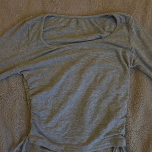 Gray long sleeve top